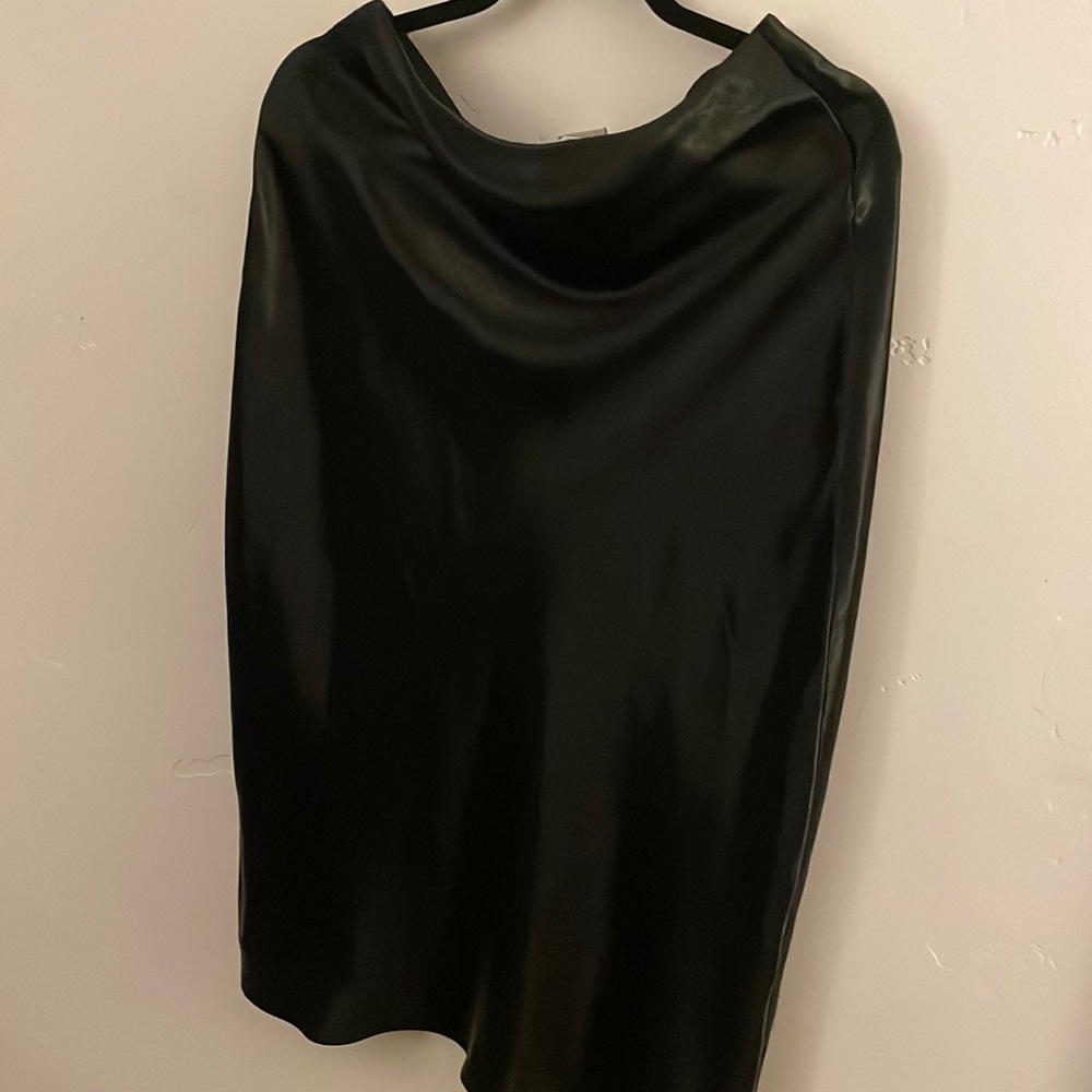 Long satin skirt